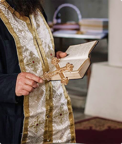 priest doing a service