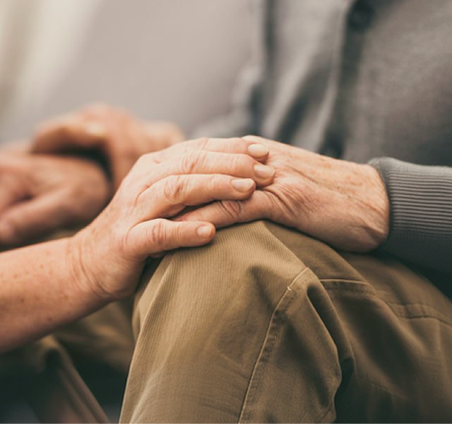 two hands touching