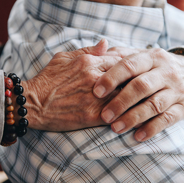 two hands touching